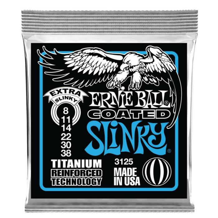 Струны для электрогитары ERNIE BALL 3125 - Titanium RPS Extra Slinky (8 - 11 - 14 - 22 - 30 - 38)