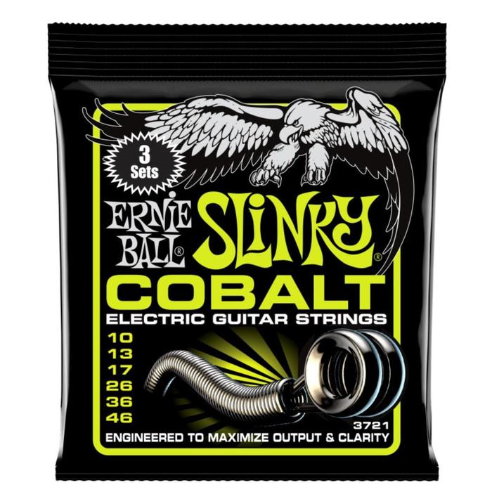 фото Набор струн для электрогитары ernie ball 3721 - regular slinky cobalt (10 - 46)