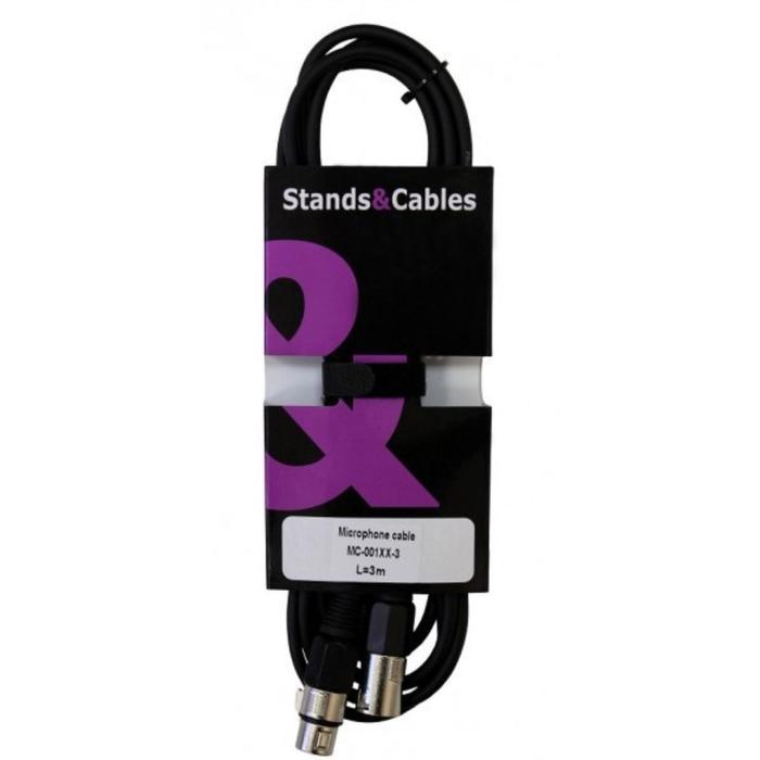 

Микрофонный кабель STANDS & CABLES MC - 001XX - 3 распаянный, XLR - XLR, длина 3 метра