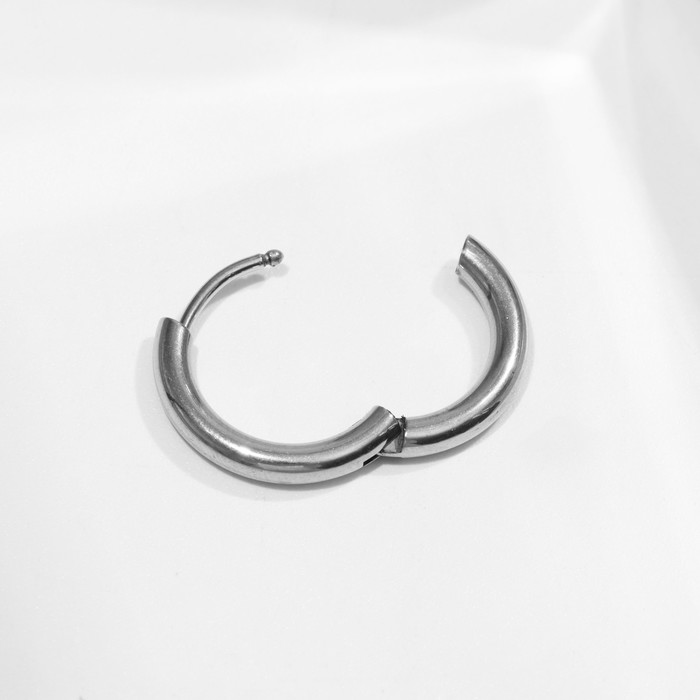 Пирсинг в ухо "Кольцо" классик,d=1,5см, цвет серебро