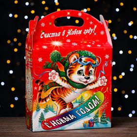 

Подарочная коробка "Тигрёнок на сноуборде", 23,5 х 8 х 23,5 см