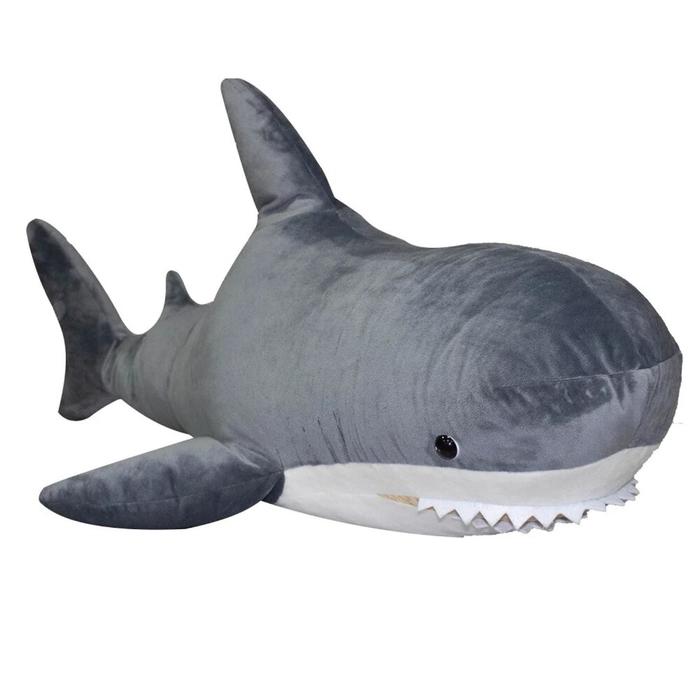 Мягкая игрушка «Акула», 95 см, цвет серый