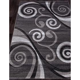 

Ковёр прямоугольный Mega carving d263, размер 150x300 см, цвет gray