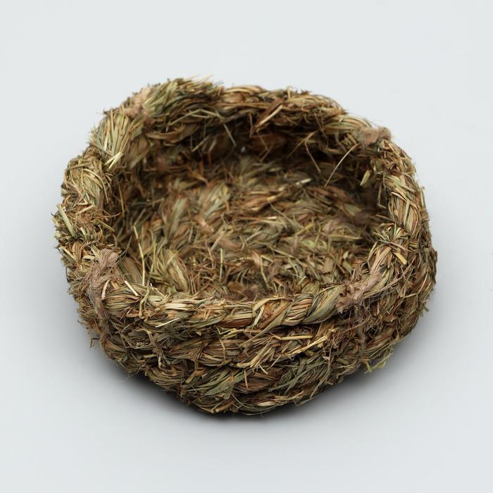 

Домик из сена "Гнездо" для грызунов и птиц, 12,5 x 5,5 см