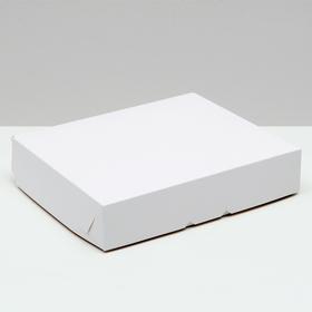 Кондитерская упаковка без окна, белая, 24 х 21 х 5 см Ош