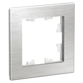 

Рамка SE ATLASDESIGN NATURE, 1-постовая, цвет металл серебро