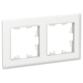

Рамка SE ATLASDESIGN NATURE, 2-постовая, матовое орг.стекло, белый