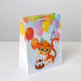 Пакет подарочный ламинированный, упаковка, «С Днём рождения», MS 18 х 23 х 8 см