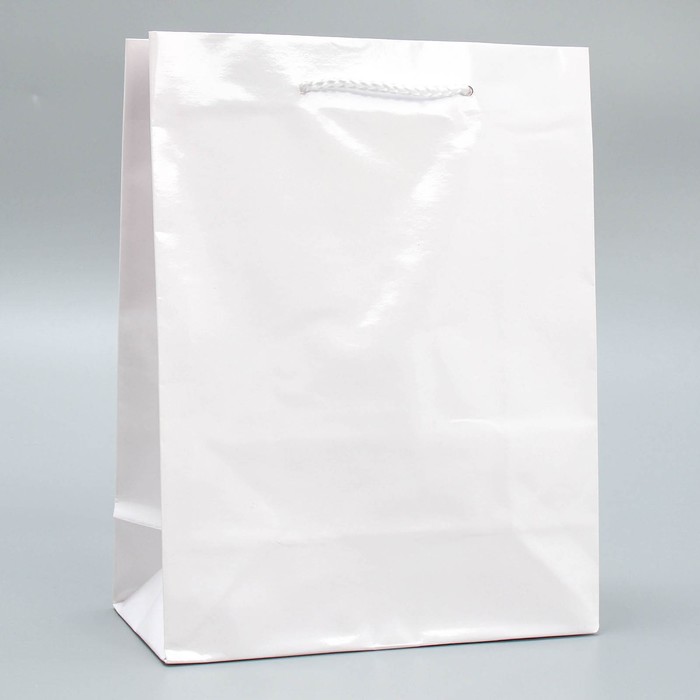 Пакет подарочный ламинированный, упаковка, «Белый», MS 18 х 23 х 8 см пакет ламинированный фуксия ms 18 х 23 х 8 см