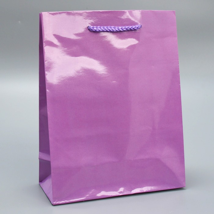 пакет подарочный крафт сиреневый 18 х 8 х 25 см Пакет подарочный ламинированный, упаковка, «Сиреневый», MS 18 х 23 х 8 см