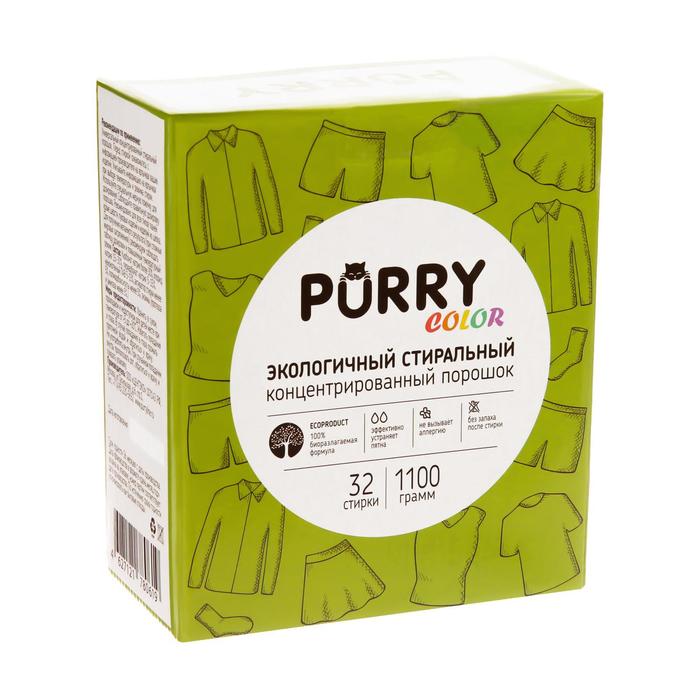 стиральный порошок purox color универсальный 5 5 кг Стиральный порошок Purry Color Eco, универсальный,1.1 кг