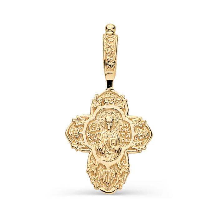 фото Подвеска позолота "православный крест" 51-02861, цвет золото нордика