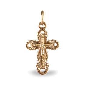 Подвеска позолота "Православный крест" 51-06371, цвет золото от Сима-ленд