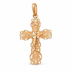 

Подвеска позолота "Православный крест" 51-06412, цвет белый в золоте