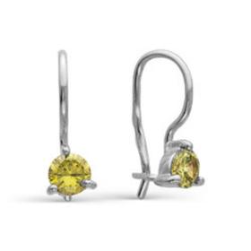 

Серьги посеребрение "Красота" 13-02556, цвет жёлтый в серебре