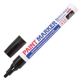 Маркер-краска (лаковый) 4.0 мм BRAUBERG PROFESSIONAL PLUS, черный, нитро-основа, алюм/корп Ош