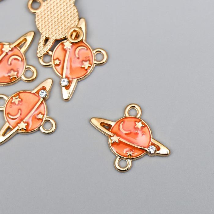 

Декор для творчества металл, эмаль "Планета" страза 2х1,4 см