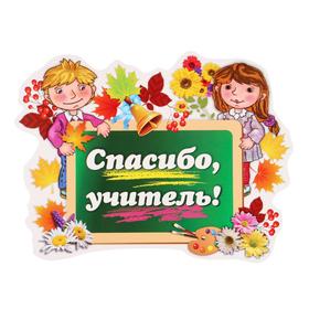 

Плакат вырубной "Спасибо, учитель!", 267 х 349 мм