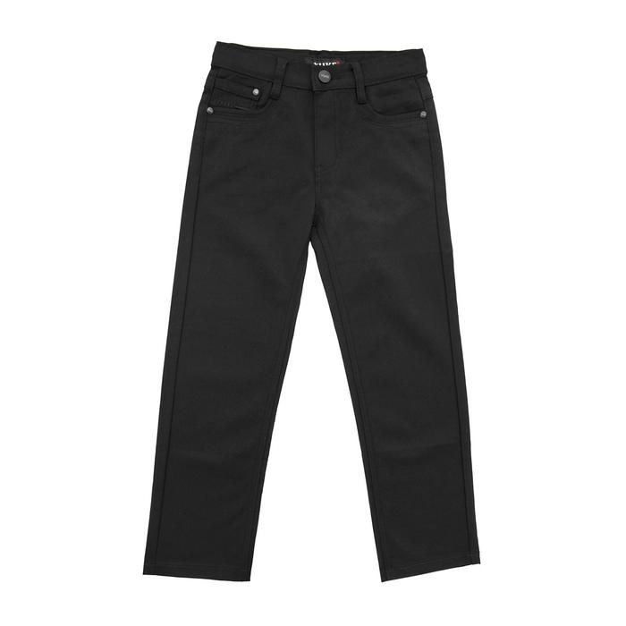 Брюки для мальчика, рост 128 см, цвет чёрный брюки для мальчика basic рост 128 см цвет чёрный
