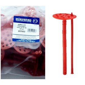 

Дюбель для крепления теплоизоляции "НАКРЕПКО", с пластиковым гвоздем, 10х100 мм, 50 шт