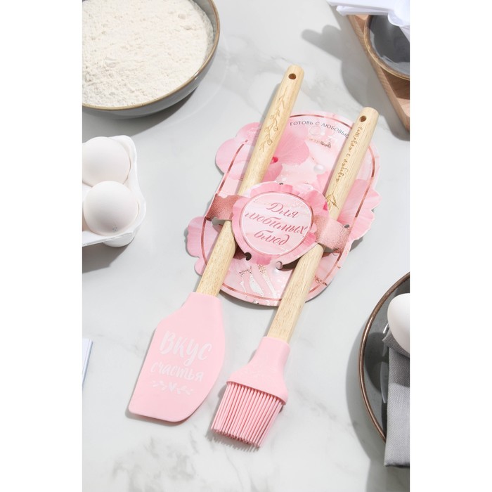 фото Набор лопаток из силикона «роза»
