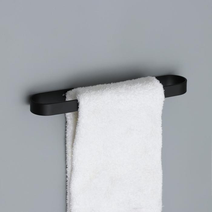 Держатель для полотенец, 25×5 см, цвет чёрный