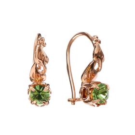 

Серьги "Коса", розовое золочение цвет МИКС
