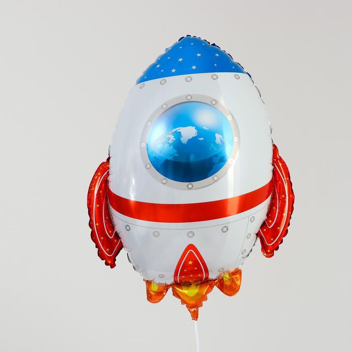 Шар фольгированный 30 «Ракета», фигура шар фольгированный 30 холодное сердце ii фигура
