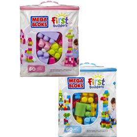 

Конструктор Mega Bloks First Builders, 60 деталей, МИКС
