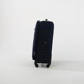 

Чемодан сред 24", 45*25*59, отд на молнии, код замок, 4 колеса, синий
