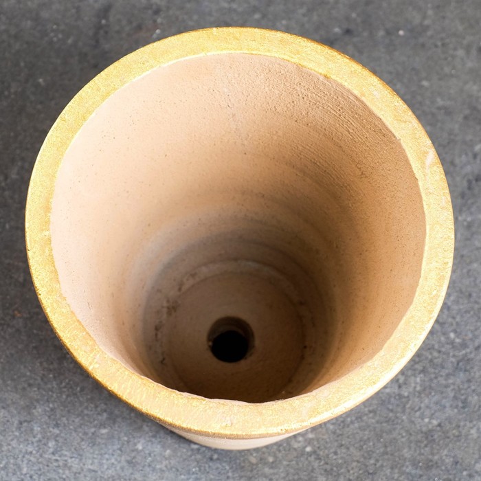 

Горшок цветочный "Конус-золото" коричневый, 2,2л