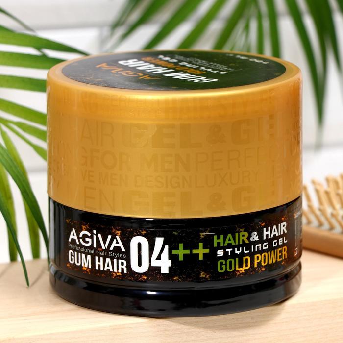 

Гель для укладки волос (золотая банка) AGIVA Hair Gum Gold Power 04++ , 700 мл