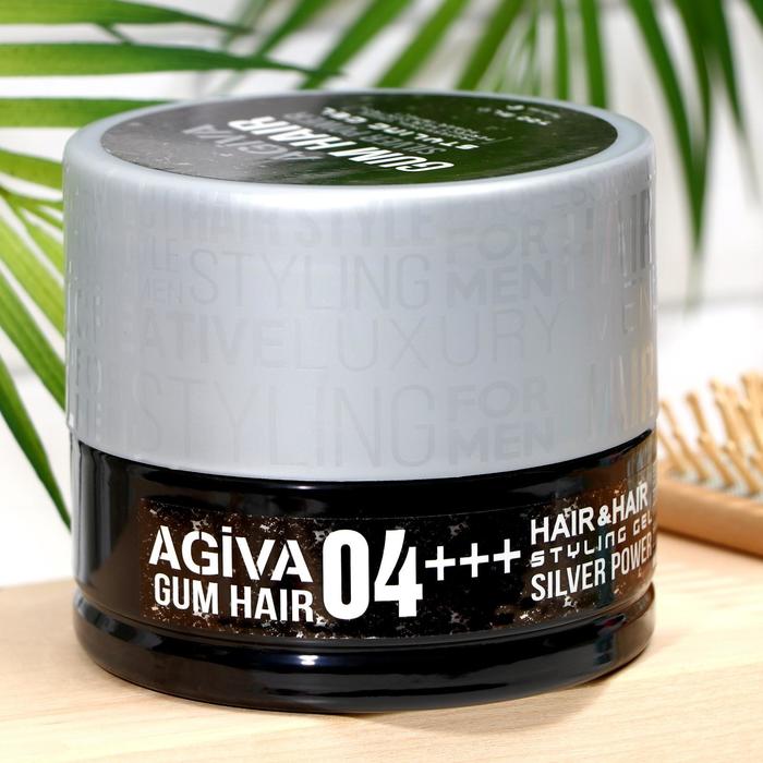 

Гель для укладки волос AGIVA Hair Gum Silver Power 04+++, серебряный, 700 мл