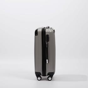

Чемодан малый 20", отдел на молнии, кодовый замок, 4 колеса, цвет серый