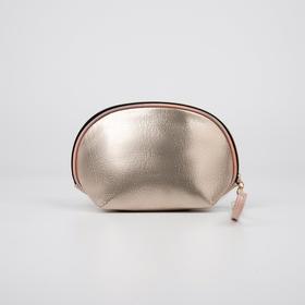 

Косметичка-сумка, отдел на молнии, с ручкой, цвет золотистый, «PINK»