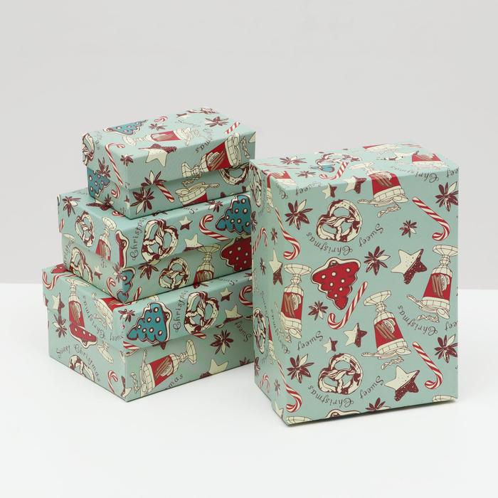 Набор коробок 4 в 1 Sweet christmas, 15 х 11 х 7 - 9 х 5 х 4 см