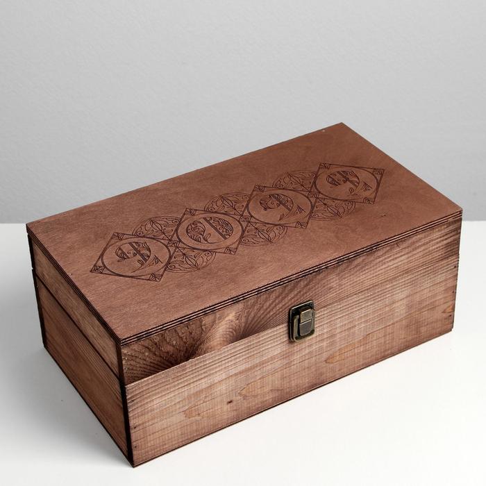 Ящик деревянный «2022», 35 × 20 × 15 см