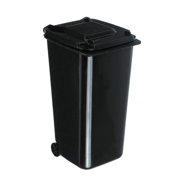 Контейнер под мелкий мусор, 8×10×15.5 см, черный цена и фото