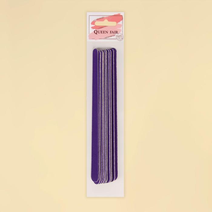 Пилка-наждак, абразивность 200/200, 10шт, 18см, классика, цвет МИКС