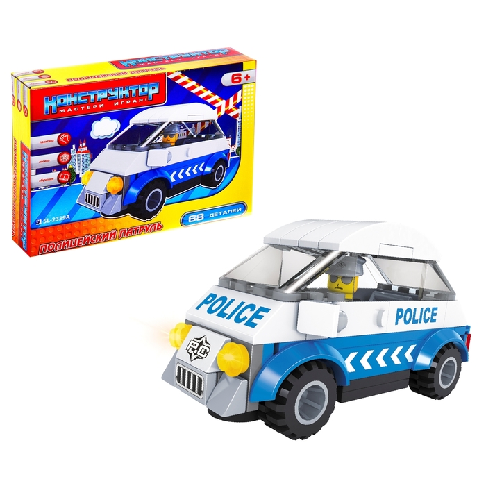 Конструктор «Полицейский патруль», 88 деталей