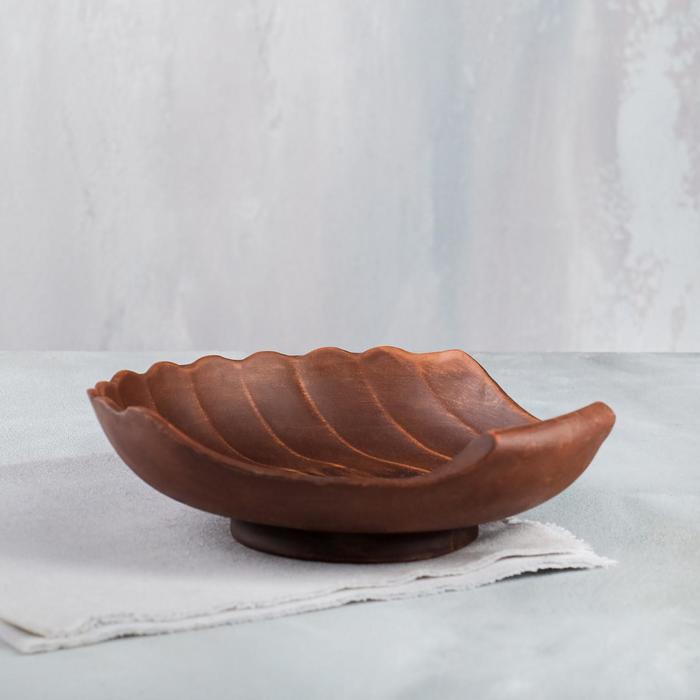 

Блюдо для подачи "Ракушка", красная глина, 22 см