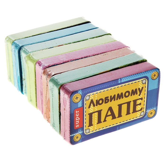Полотенце прессованное Collorista "Любимому папе!", размер 28 х 60 см, цвет микс