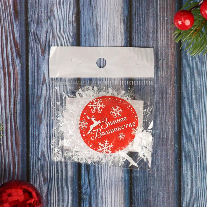 фото Украшение ёлочное "снежинка - пушинка" (набор 6 шт ± 1 шт) d-6 см, белый зимнее волшебство