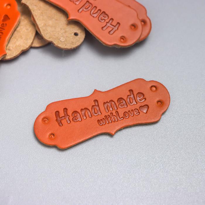

Бирка Handmade, кожа, коричневый 1,5х4 см