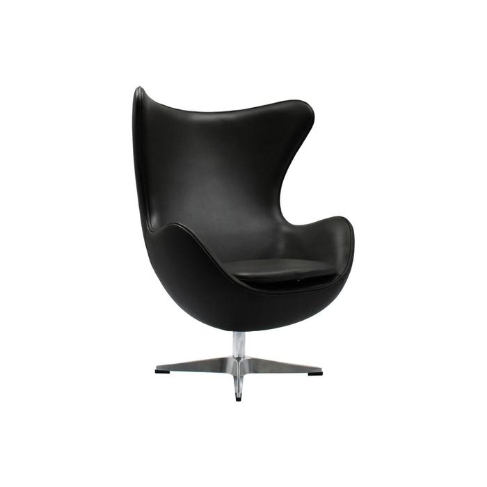 фото Кресло egg chair, 850 × 770 × 1100 мм, цвет чёрный bradex home