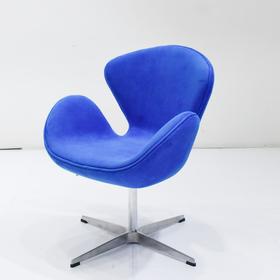 

Кресло Swan Chair, 700 × 610 × 950 мм, искусственная замша, цвет синий