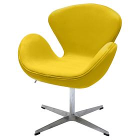 

Кресло Swan Chair, 700 × 610 × 950 мм, искусственная замша, цвет жёлтый
