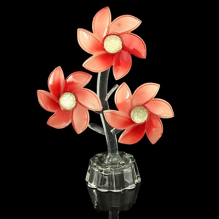 Сувенир "3 цветка спираль" МИКС