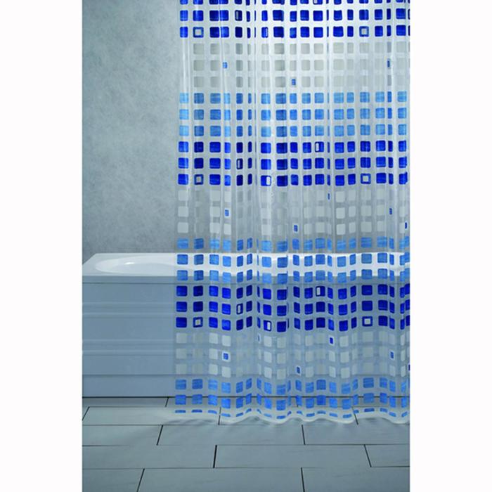 фото Штора для ванной комнаты murano, 180х200 см, пвх, цвет синий