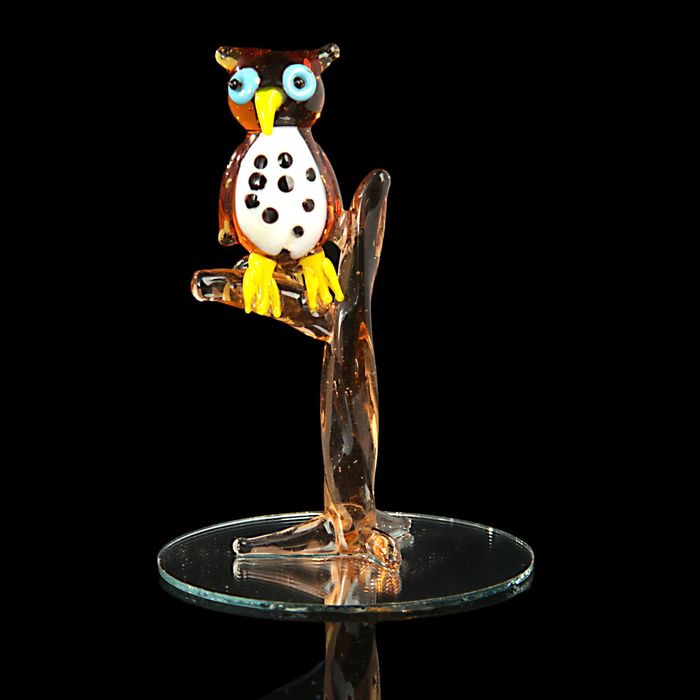 Сувенир "Совёнок на ветке", МИКС